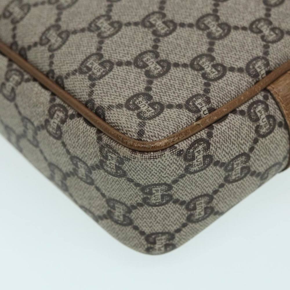 GUCCI GG Plus Supreme Clutch Bag PVC Beige Auth mr376 - Picture 16 of 16